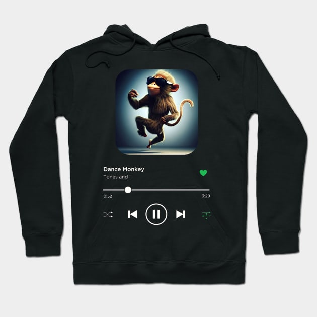 Dance Monkey, Tones and I, Music Playing On Loop, Alternative Album Cover Hoodie by SongifyIt